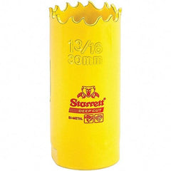 Starrett - 1-3/16" Diam, 2" Cutting Depth, Hole Saw - High Speed Steel Saw, Toothed Edge - Exact Industrial Supply