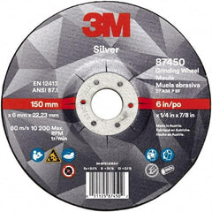 3M - Depressed-Center Wheels Wheel Diameter (Inch): 6 Wheel Thickness (Decimal Inch): 0.2500 - Exact Industrial Supply