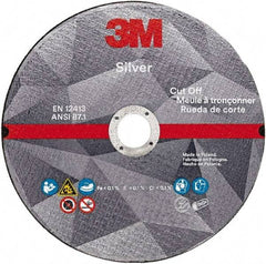 3M - 4-1/2" Ceramic Cutoff Wheel - 3/32" Thick, 7/8" Arbor, Use with Angle Grinders - Exact Industrial Supply