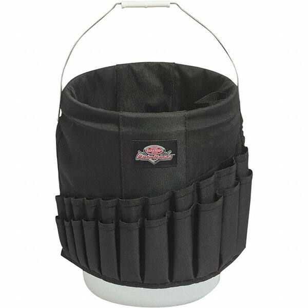 Bucket Boss - 44 Pocket General Purpose Holster - Polyester, Black, 11" Wide x 11" High - Exact Industrial Supply