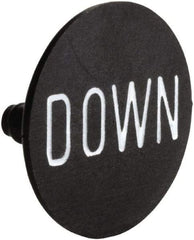 Square D - Legend Plate - Down - 30mm Hole Diameter, 2.2 Inch Wide x 0.1 Inch High x 30mm Overall Diameter - Exact Industrial Supply