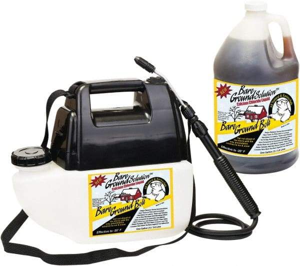 Bare Ground Solutions - 1 Gal Pump Spray Calcium Chloride Liquid - Effective to -20°F - Exact Industrial Supply