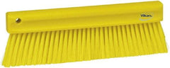 Vikan - Polyester Counter Brush - 2" Bristle Length, 11" Long x 1-1/4" Wide Head, Yellow - Exact Industrial Supply