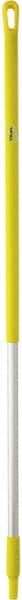 Vikan - 51 x 1-1/4" Aluminum Squeegee Handle - European Threaded Connection, Yellow - Exact Industrial Supply