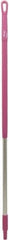 Vikan - 51 x 1-1/4" Aluminum Squeegee Handle - European Threaded Connection, Pink - Exact Industrial Supply
