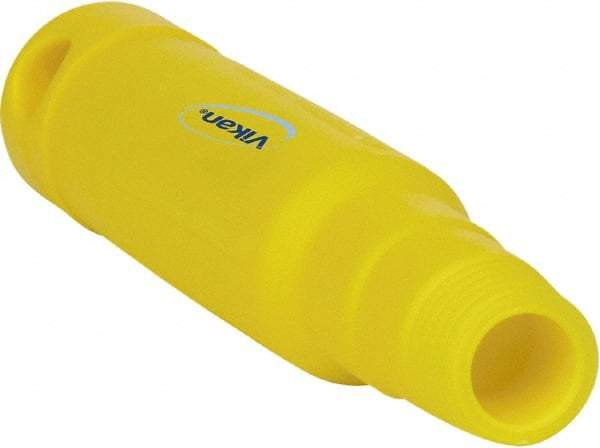 Vikan - 6-1/2 x 1-5/32" Polypropylene Squeegee Handle - European Threaded Connection, Yellow - Exact Industrial Supply
