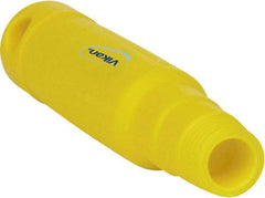 Vikan - 6-1/2 x 1-5/32" Polypropylene Squeegee Handle - European Threaded Connection, Yellow - Exact Industrial Supply