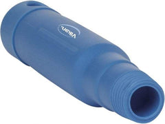 Vikan - 6-1/2 x 1-5/32" Polypropylene Squeegee Handle - European Threaded Connection, Blue - Exact Industrial Supply