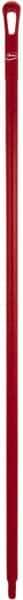 Vikan - 59 x 1-1/4" Polypropylene Squeegee Handle - European Threaded Connection, Red - Exact Industrial Supply
