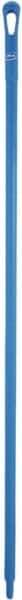 Vikan - 59 x 1-1/4" Polypropylene Squeegee Handle - European Threaded Connection, Blue - Exact Industrial Supply