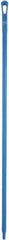Vikan - 59 x 1-1/4" Polypropylene Squeegee Handle - European Threaded Connection, Blue - Exact Industrial Supply