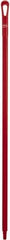 Vikan - 51 x 1-1/4" Polypropylene Squeegee Handle - European Threaded Connection, Red - Exact Industrial Supply