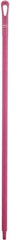 Vikan - 51 x 1-1/4" Polypropylene Squeegee Handle - European Threaded Connection, Pink - Exact Industrial Supply