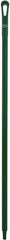 Vikan - 51 x 1-1/4" Polypropylene Squeegee Handle - European Threaded Connection, Green - Exact Industrial Supply