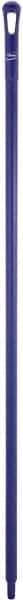 Vikan - 59 x 1-1/4" Polypropylene Squeegee Handle - European Threaded Connection, Purple - Exact Industrial Supply