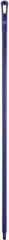 Vikan - 59 x 1-1/4" Polypropylene Squeegee Handle - European Threaded Connection, Purple - Exact Industrial Supply