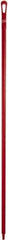 Vikan - 67 x 1-19/64" Polypropylene Squeegee Handle - European Threaded Connection, Red - Exact Industrial Supply