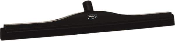 Vikan - 24" Foam Rubber Blade Bench Squeegee - Double Edge, Black, Plastic Holder - Exact Industrial Supply