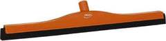 Vikan - 24" Foam Rubber Blade Bench Squeegee - Double Edge, Orange, Plastic Holder - Exact Industrial Supply