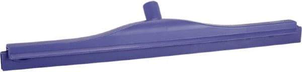 Vikan - 24" Rubber Blade Floor Squeegee - Double Edge, Purple, Plastic Holder - Exact Industrial Supply