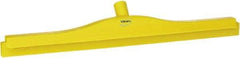 Vikan - 24" Rubber Blade Floor Squeegee - Double Edge, Yellow, Plastic Holder - Exact Industrial Supply