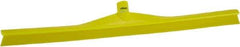 Vikan - 27.56" Rubber Blade Floor Squeegee - Single Edge, Yellow, Plastic Holder - Exact Industrial Supply