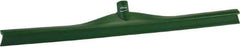 Vikan - 27.56" Rubber Blade Floor Squeegee - Single Edge, Green, Plastic Holder - Exact Industrial Supply