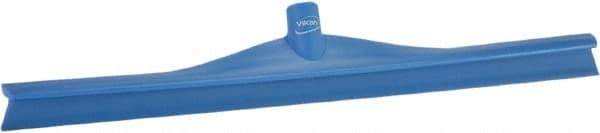 Vikan - 23.62" Rubber Blade Floor Squeegee - Single Edge, Blue, Plastic Holder - Exact Industrial Supply