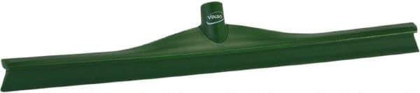 Vikan - 23.62" Rubber Blade Floor Squeegee - Single Edge, Green, Plastic Holder - Exact Industrial Supply