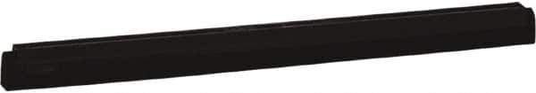 Vikan - 24" Foam Rubber Blade Squeegee Refill - Double Edge, Black, Plastic Holder - Exact Industrial Supply