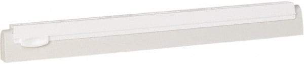 Vikan - 16" Foam Rubber Blade Squeegee Refill - Double Edge, White, Plastic Holder - Exact Industrial Supply