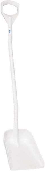 Vikan - 13-1/4" High Square Plastic Shovel - 39-7/8" Long D-Grip Handle - Exact Industrial Supply