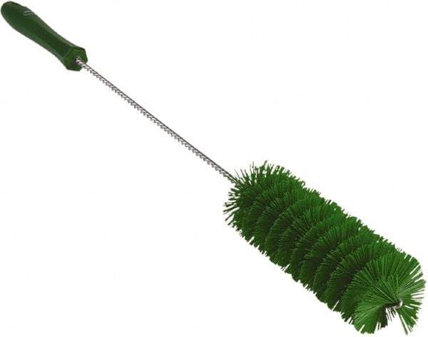 Vikan - 2" Diam Polyester Valve Brush - 19-5/8" OAL, 5-15/16" Head Length, Polypropylene & Stainless Steel Handle - Exact Industrial Supply