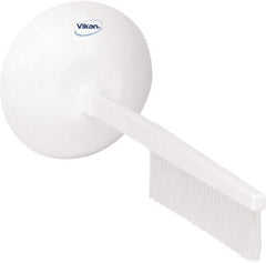 Vikan - 2-3/4" Bristle Length, Polyester Cleaning & Finishing Brush - 8" Long x 2-3/4" Wide Head, 20" OAL, White, Polypropylene Block - Exact Industrial Supply