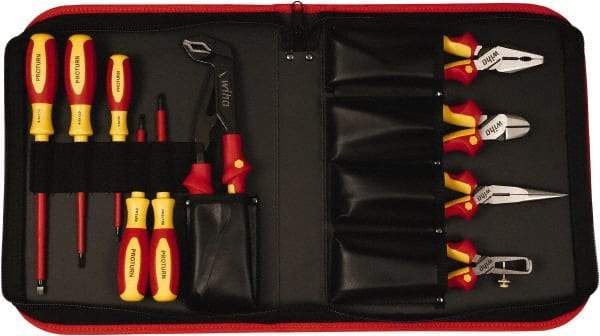 Wiha - 10 Piece Insulated Pliers Hand Tool Set - Comes in Box - Exact Industrial Supply