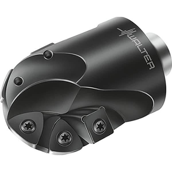 Walter - 63mm Cut Diam, 53mm Max Depth of Cut, 63mm Shank Diam, 96mm OAL, Indexable Ball Nose End Mill - 6,000 Max RPM - Exact Industrial Supply