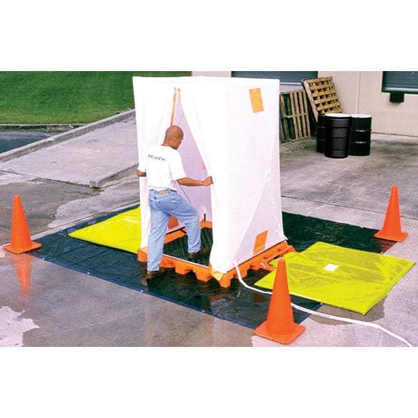 UltraTech - Vinyl Coated Nylon Liner, Waterproof Fabric Decon Deck Privacy Shelter - 12" Long x 12" Wide x 52" High - Exact Industrial Supply