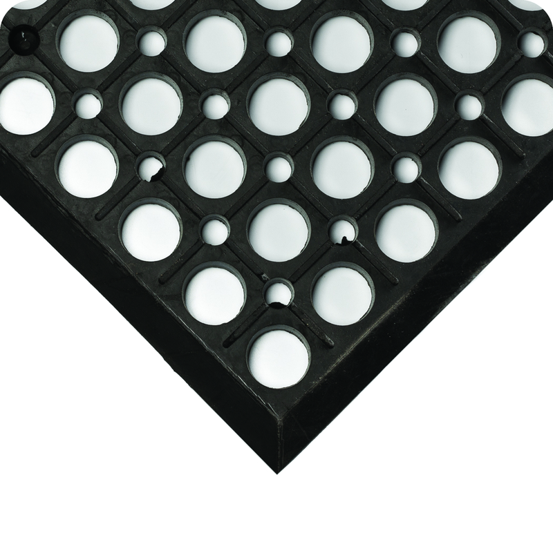 WorkRite Floor Mat - 3' x 10' x 1/2" Thick - (Black Grease-Resistant) - Exact Industrial Supply