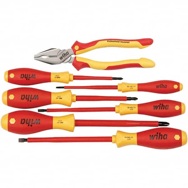 Wiha - 7 Piece Insulated Hand Tool Set - Exact Industrial Supply
