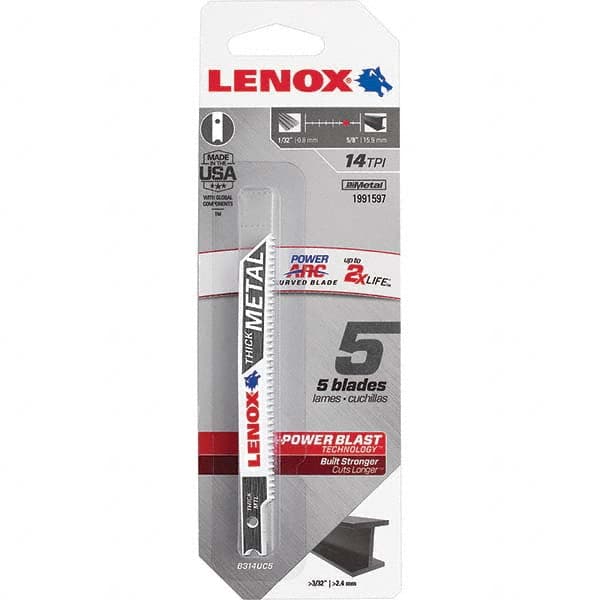 Lenox - Jig Saw Blades Blade Material: Bi-Metal Blade Length (Inch): 3-5/8 - Exact Industrial Supply