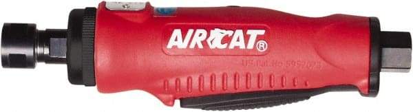 AIRCAT - 1/4" Collet, Straight Handle, Straight Air Die Grinder - 22,000 RPM, Rear Exhaust, 6 CFM, 0.5 hp, 90 psi, 1/4" Inlet - Exact Industrial Supply