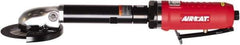 AIRCAT - 4" Wheel Diam, 14,000 RPM, Pneumatic Cutoff & Cutoff-Grinder Tool - Straight Handle, 1/4" Inlet - Exact Industrial Supply