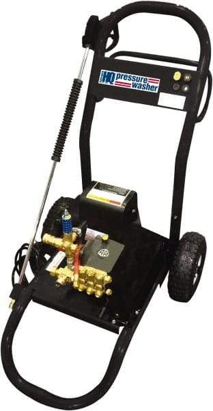 Value Collection - Electric, 15 Amp, 2.3 hp, 1,200 psi, 2.1 GPM, Cold Water Pressure Washer - AR Triplex Ceramic Plunger, 50' x 3/8" Hose, 110 Max Volts - Exact Industrial Supply