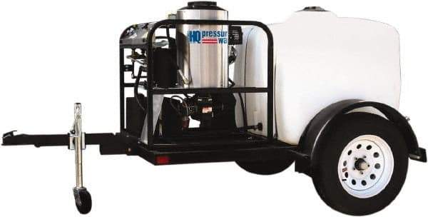 Value Collection - Gas, 16 hp, 4,000 psi, 4 GPM, Hot Water Pressure Washer - General Triplex Ceramic Plunger, 50' x 3/8" Hose - Exact Industrial Supply