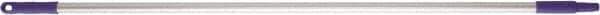 Vikan - 52 x 1" Aluminum Squeegee Handle - European Threaded Connection, Purple - Exact Industrial Supply