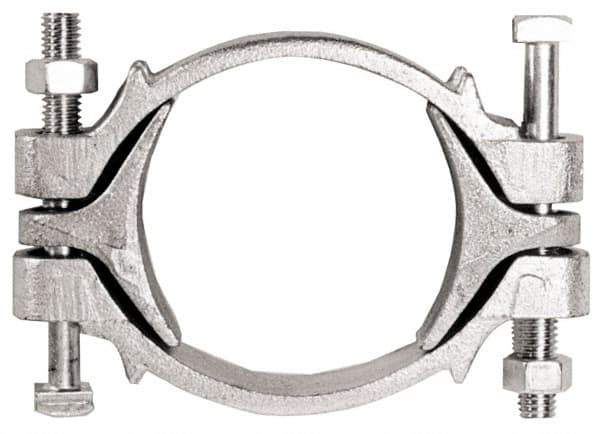 Dixon Valve & Coupling - 13-3/16 to 15" OD, Double Bolt Iron Clamp - Plated Malleable Iron - Exact Industrial Supply