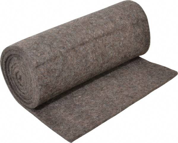 Made in USA - 1/4 Inch Thick x 72 Inch Wide x 12 Inch Long, Pressed Wool Felt Sheet - 2.1 Lbs/Square Yd., Gray, 75 psi - Exact Industrial Supply