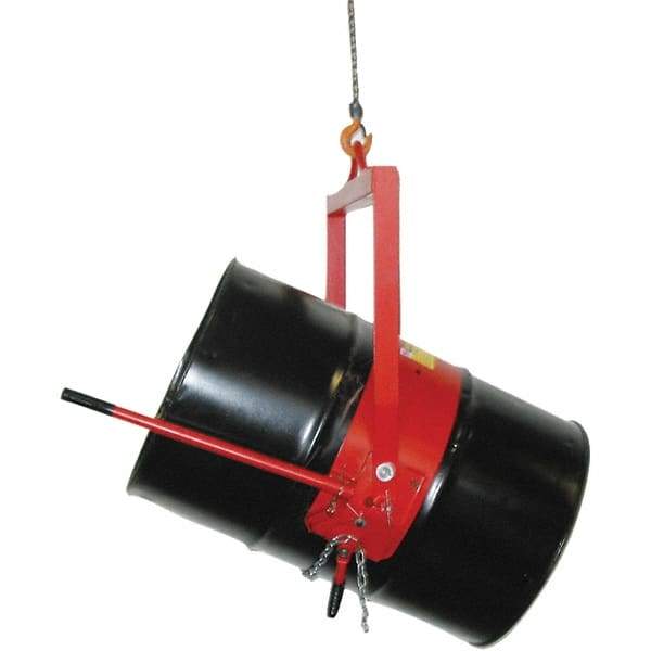 Wesco Industrial Products - 800 Lb Load Capacity, 55 Gal Drum Lifter - 8-1/2" Wide x 36" High, Steel Wheels - Exact Industrial Supply