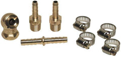 Coilhose Pneumatics - Air Hose Male Ends, Splicers & Brass Ball Chuck - 1/4" Thread - Exact Industrial Supply
