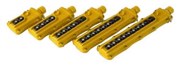 Woodhead Electrical - 3 Operator, Mushroom Head Pendant Control Station - No Legend, Momentary Switch, NO/NC Contact - Exact Industrial Supply